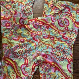 Vibrant Floral Women's Flare Pants